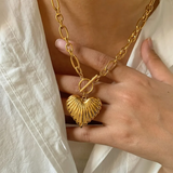 Heart Shape Pendant Chain Necklace