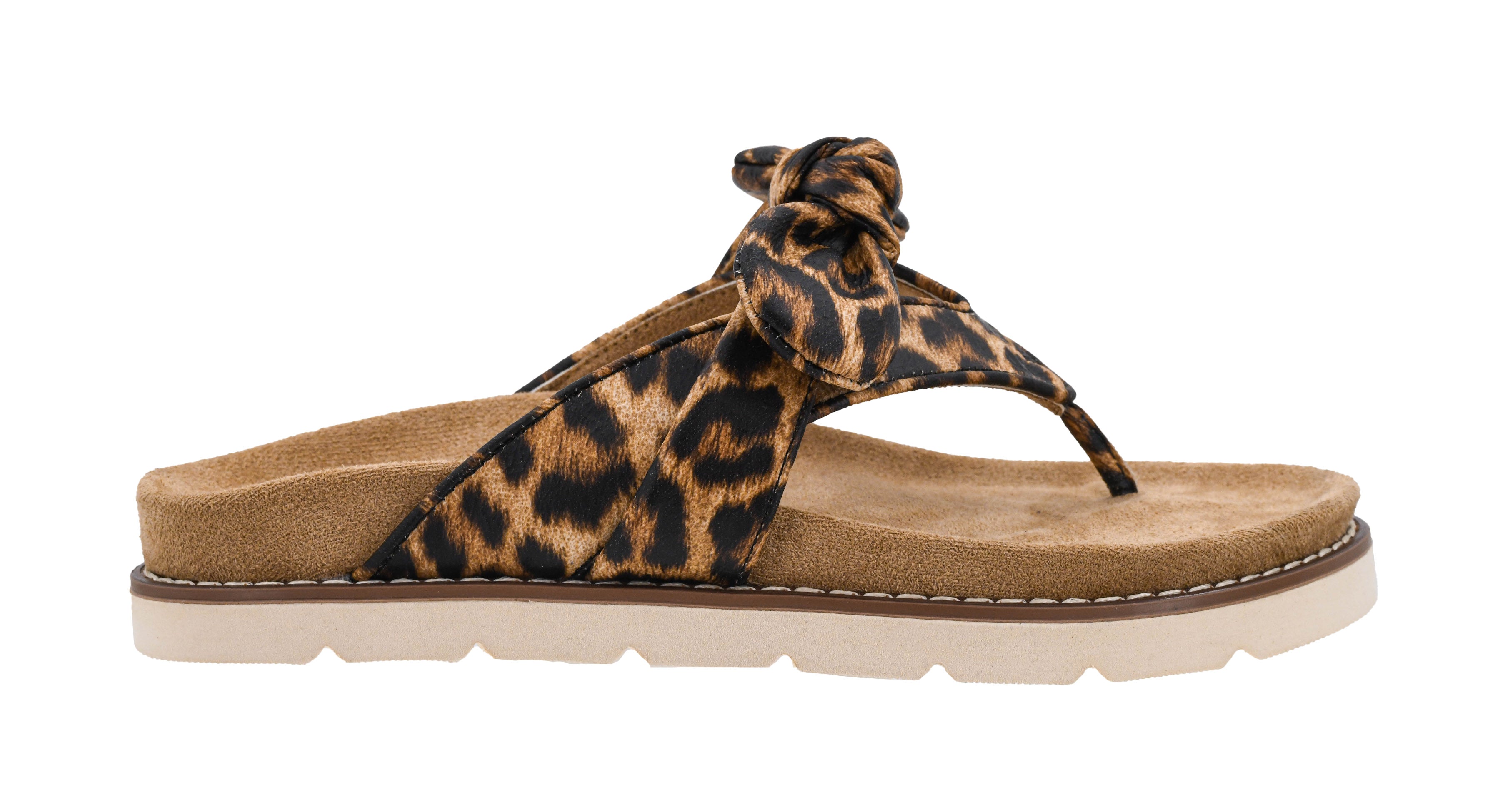 Never Settle Sandals - Leopard by Corkys