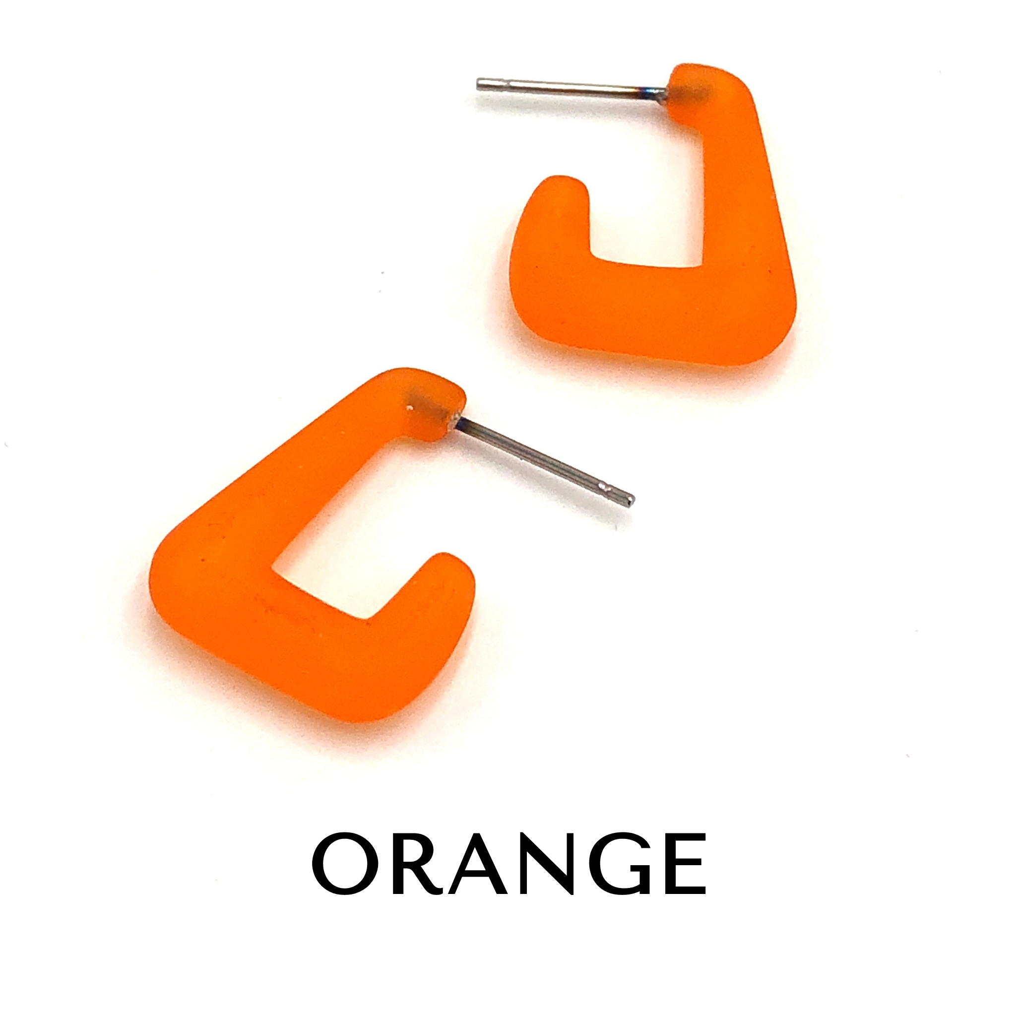 Elle Frosted Hoop Earrings - PREORDER