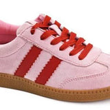 Heads Up Pink Red Sneakers by Corkys - PREORDER - PREORDER