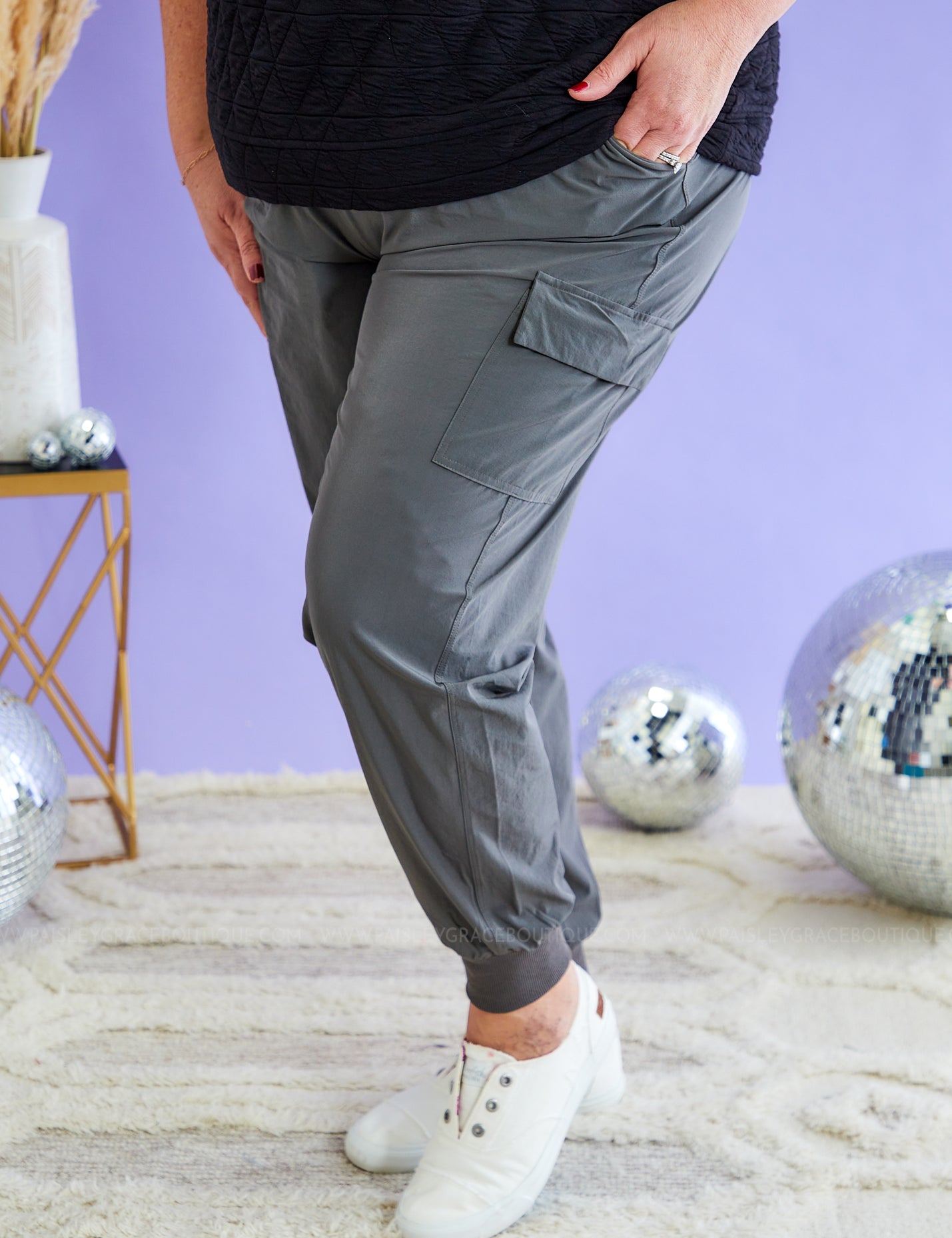 Renee Cargo Pants - Charcoal* LAST ONES FINAL SALE *