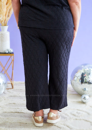 Willow Quilted Pants - Black - FINAL SALE