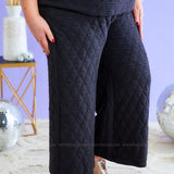 Willow Quilted Pants - Black* LAST ONES FINAL SALE ** LAST ONES FINAL SALE *