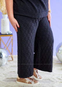 Willow Quilted Pants - Black