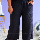 Willow Quilted Pants - Black* LAST ONES FINAL SALE ** LAST ONES FINAL SALE *