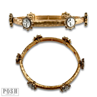 Antique Look Cross Cuff Bracelet