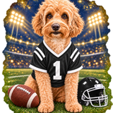PGB Studio™ Custom Gameday Black - ONE PET - SEE PRODUCT DES example artwork