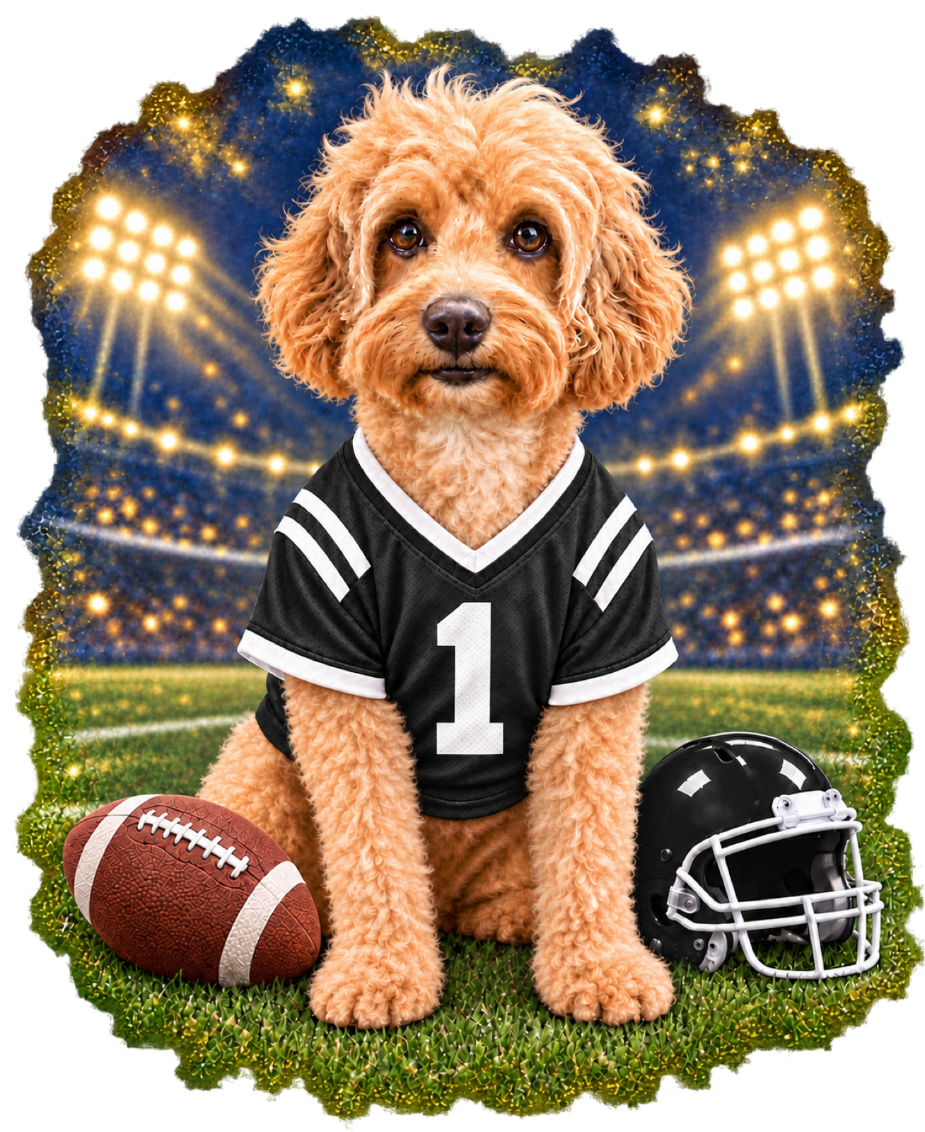 PGB Studio™ Custom Gameday Black - ONE PET - SEE PRODUCT DES example artwork
