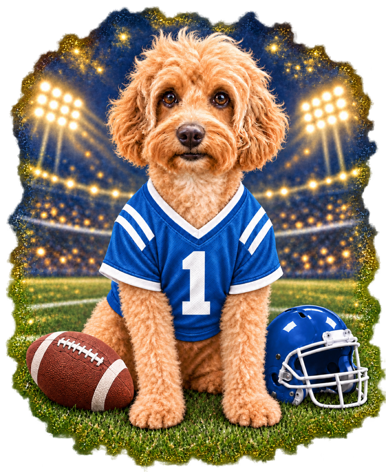 PGB Studio™ Custom Gameday Blue - ONE PET - SEE PRODUCT DESC example artwork