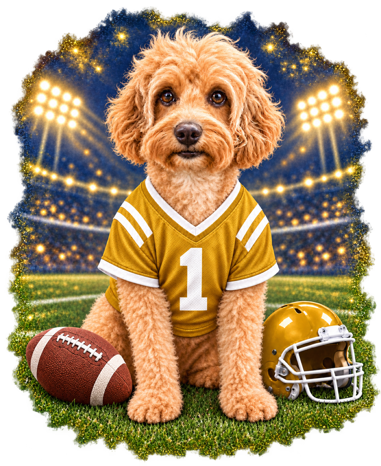 PGB Studio™ Custom Gameday Gold - ONE PET - SEE PRODUCT DESC example artwork