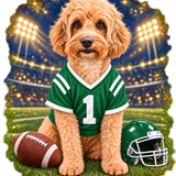 PGB Studio™ Custom Gameday Green - ONE PET - SEE PRODUCT DES example artwork