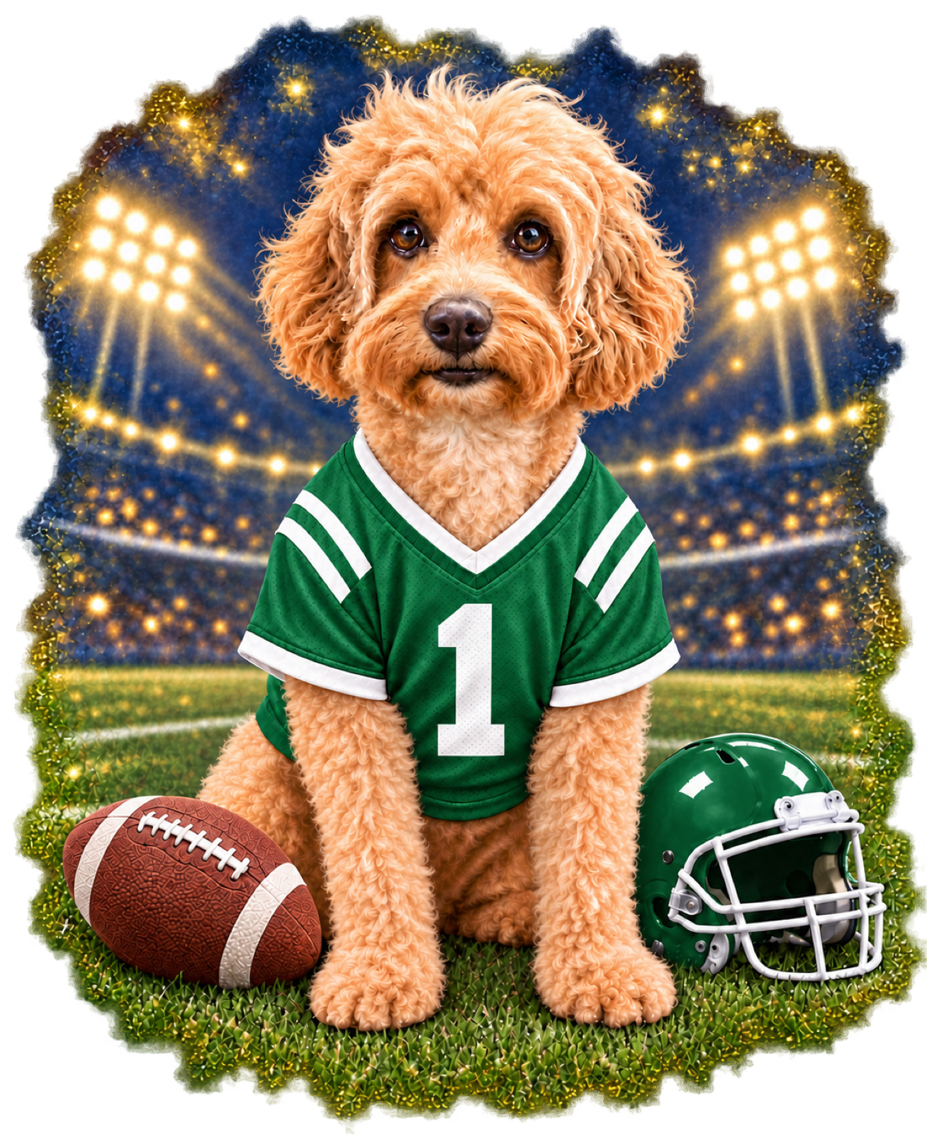 PGB Studio™ Custom Gameday Green - ONE PET - SEE PRODUCT DES example artwork