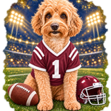 PGB Studio™ Custom Gameday Maroon - ONE PET - SEE PRODUCT DE example artwork