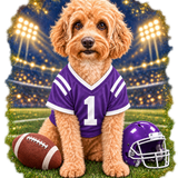 PGB Studio™ Custom Gameday Purple - ONE PET - SEE PRODUCT DE example artwork