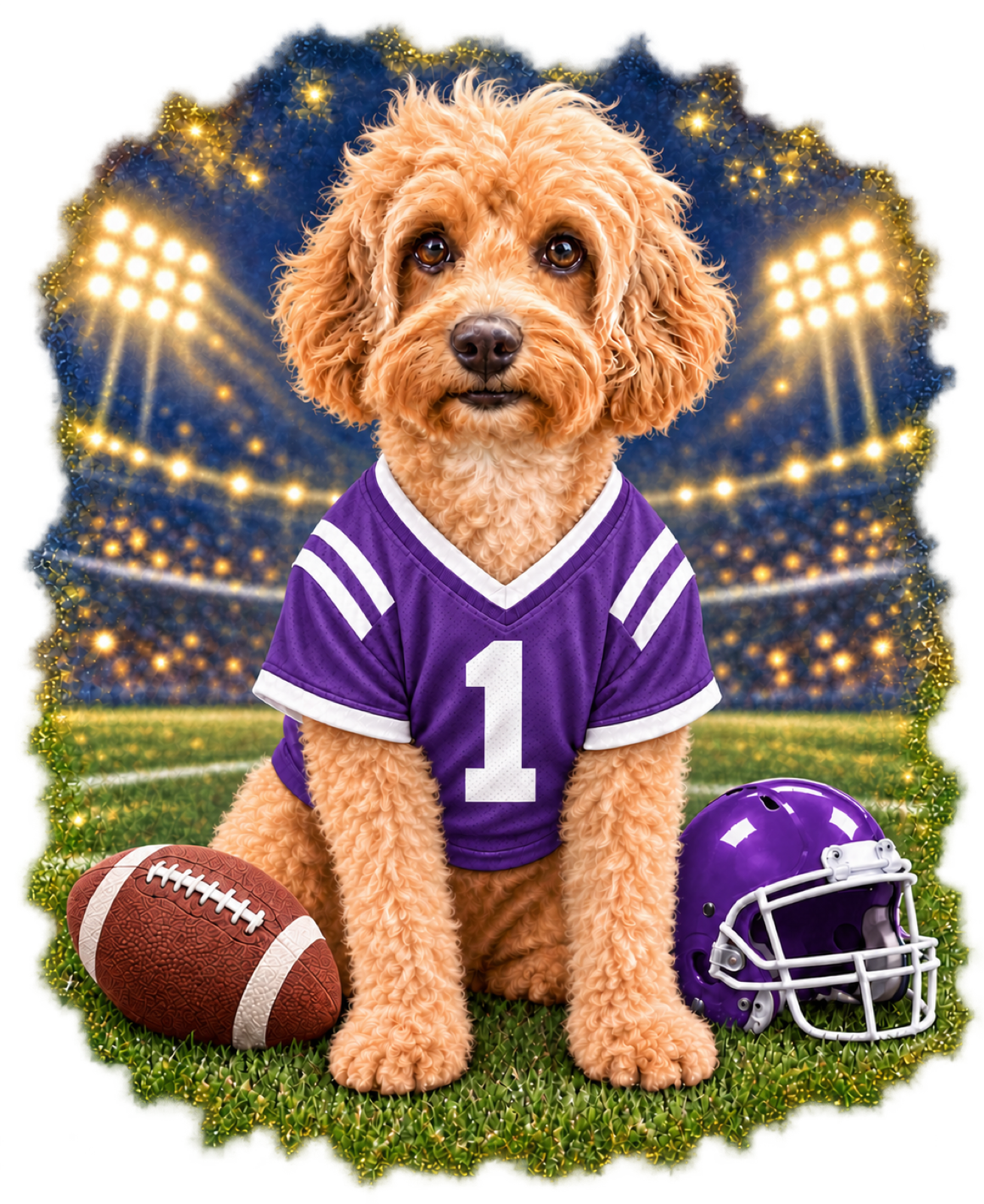 PGB Studio™ Custom Gameday Purple - ONE PET - SEE PRODUCT DE example artwork