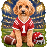 PGB Studio™ Custom Gameday Red - ONE PET - SEE PRODUCT DESCR example artwork