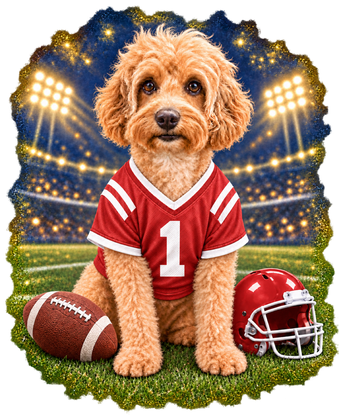 PGB Studio™ Custom Gameday Red - ONE PET - SEE PRODUCT DESCR example artwork