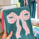 Pink Gingham Bow Tee