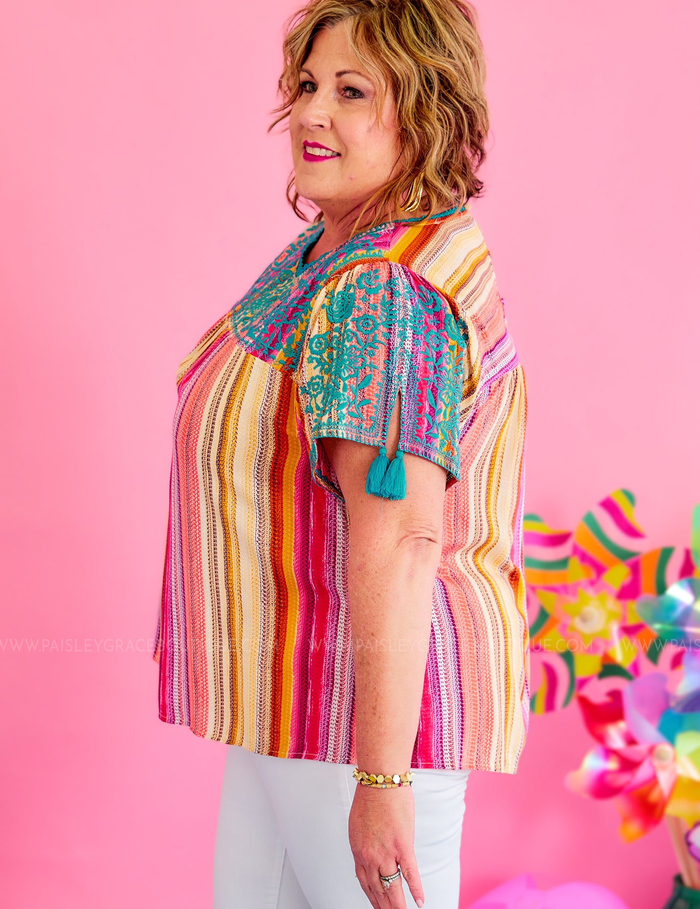 Valley Days Embroidered Top - LAST ONES FINAL SALE