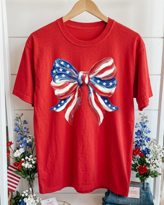 FAUX Painted American Bow Tee