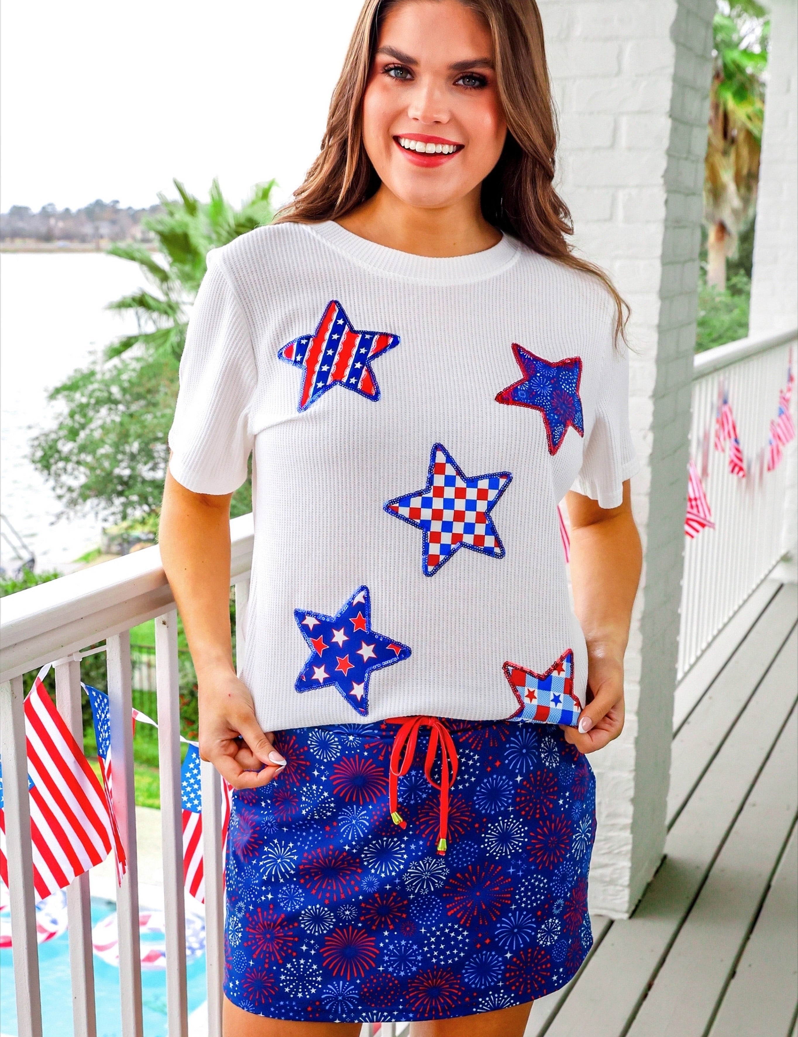 Red White and Boom Skort