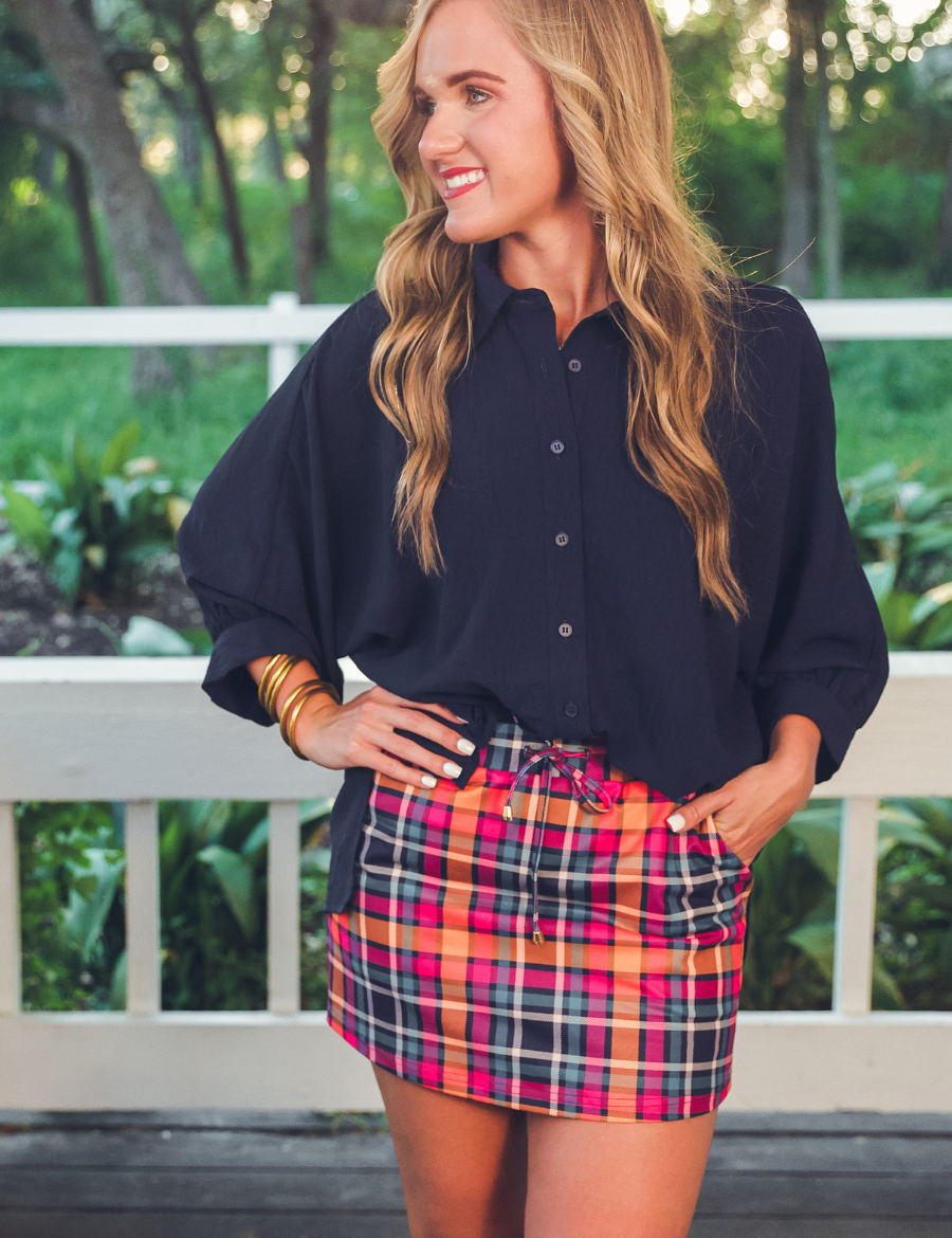 PREORDER- Patterned in Plaid Skort