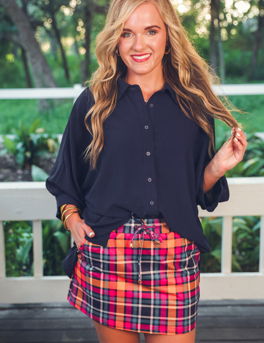 PREORDER- Patterned in Plaid Skort
