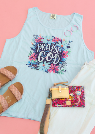 Praise God Floral Graphic Tee or Tank