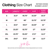Refined Denim Bomber Jacket- Light Wash - PREORDER