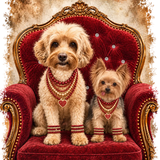 PGB Studio™ Custom Royal Chair Tee - TWO PETS - SEE PRODUCT  example artwork