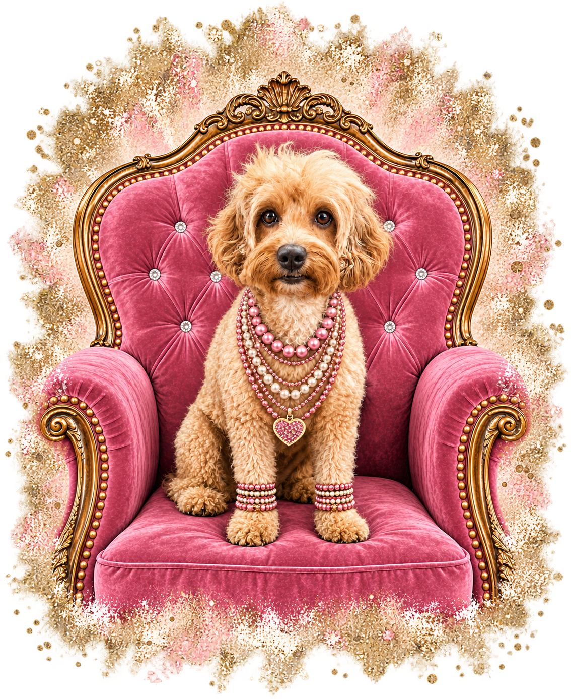 PGB Studio™ Custom Pink Royal Chair Tee  -  ONE PET - SEE PR example artwork