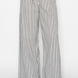 Striped Wide Leg Drawstring Pants - PREORDER