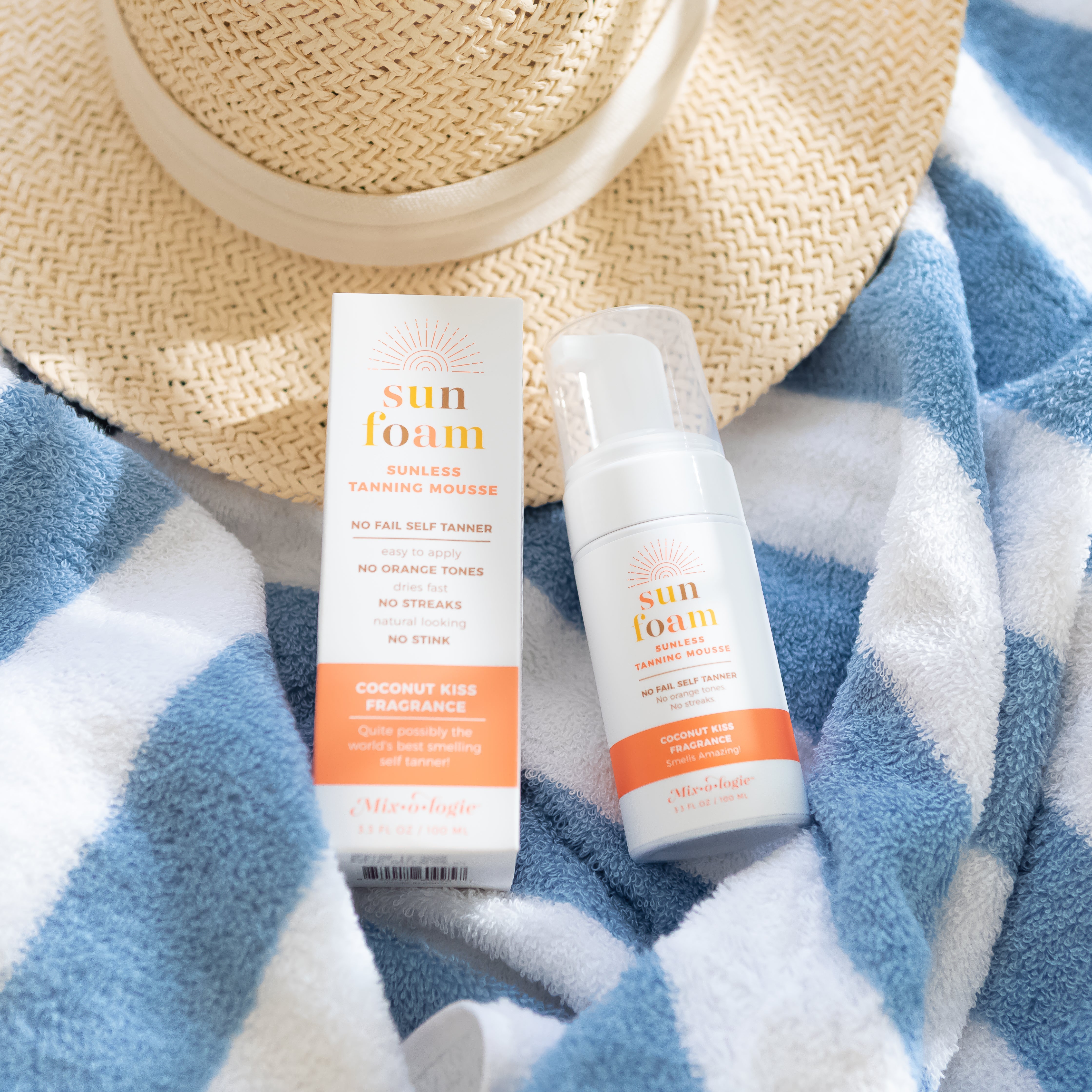 SunFoam Sunless Tanning Mousse with Free Travel Size Sunfoam by Mixologie - PREORDER