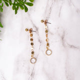Making Memories Gold Crystal Dangle Earrings