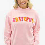 Grateful Mock Neck - Light Pink
