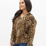 Kathryn Button-Up Top - Leopard