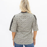 Black & Ivory Floral Top