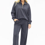 Butter Soft Quarter-Zip Top - Slate Blue