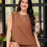 The Earhart Top - Chocolate