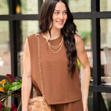 The Earhart Top - Chocolate