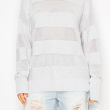 Open Knit Crew Neck Sweater - PREORDER
