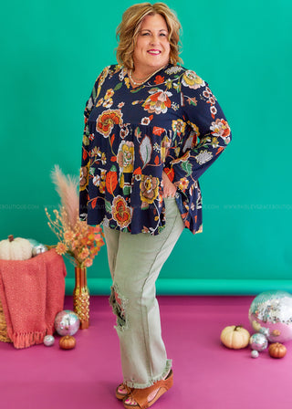 Watch Me Now Top - Dark Navy* FINAL SALE *