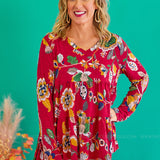 Watch Me Now Top - Burgundy* FINAL SALE *