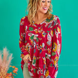 Watch Me Now Top - Burgundy* FINAL SALE *