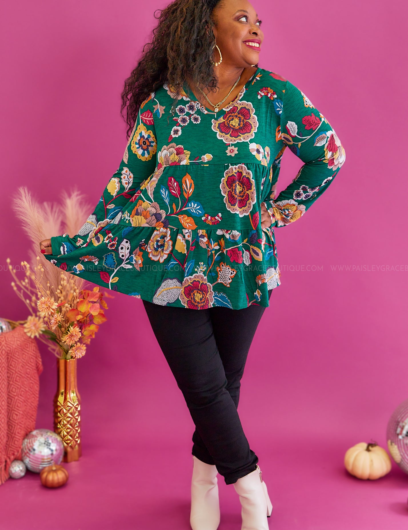 Watch Me Now Top - Green* FINAL SALE *