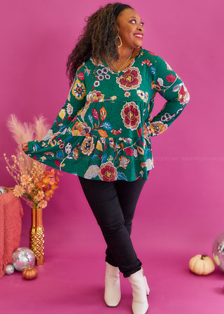 Watch Me Now Top - Green* FINAL SALE *