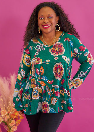 Watch Me Now Top - Green* FINAL SALE *