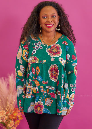 Watch Me Now Top - Green* FINAL SALE *