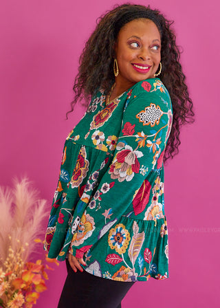 Watch Me Now Top - Green* FINAL SALE *