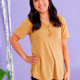 Living My Life Top - Mustard* LAST ONES FINAL SALE *